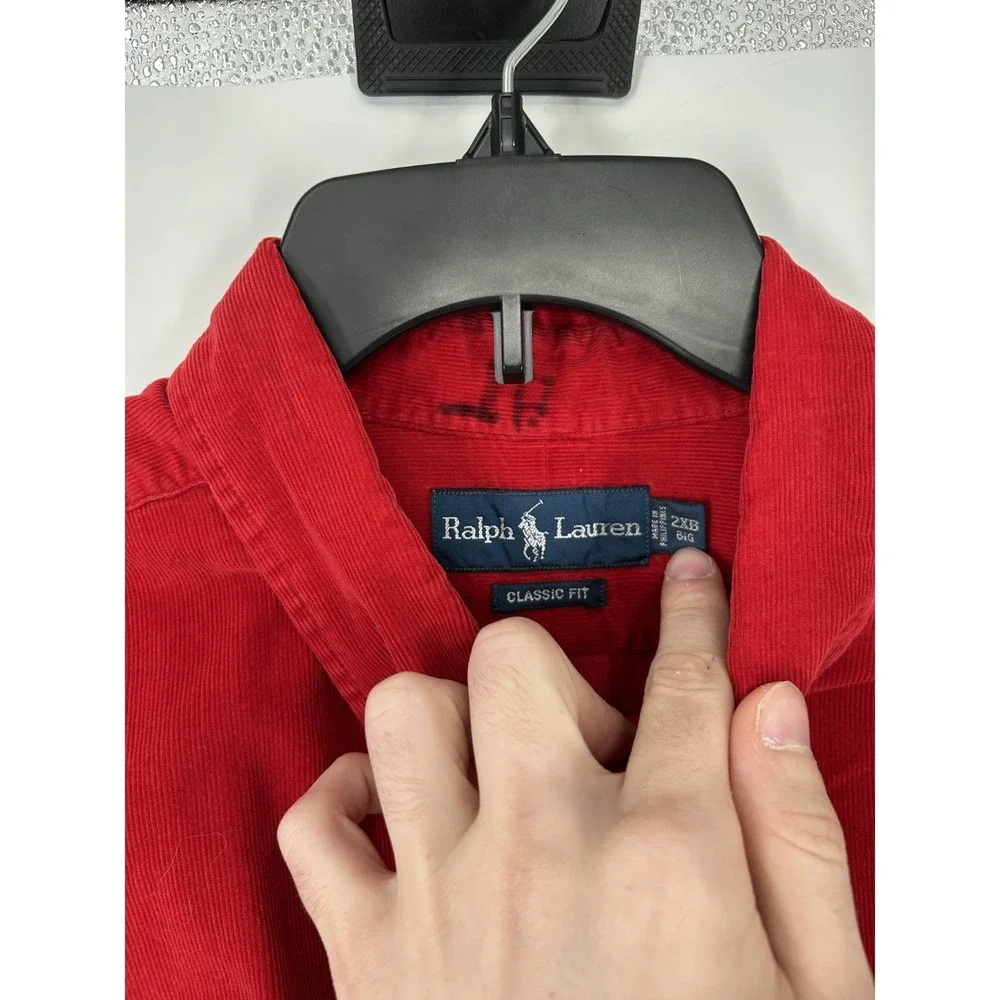 Polo Ralph Lauren Shirt 2XB 2XL Big Classic Fit Corduroy Long Sleeve Button Down - Picture 3 of 6